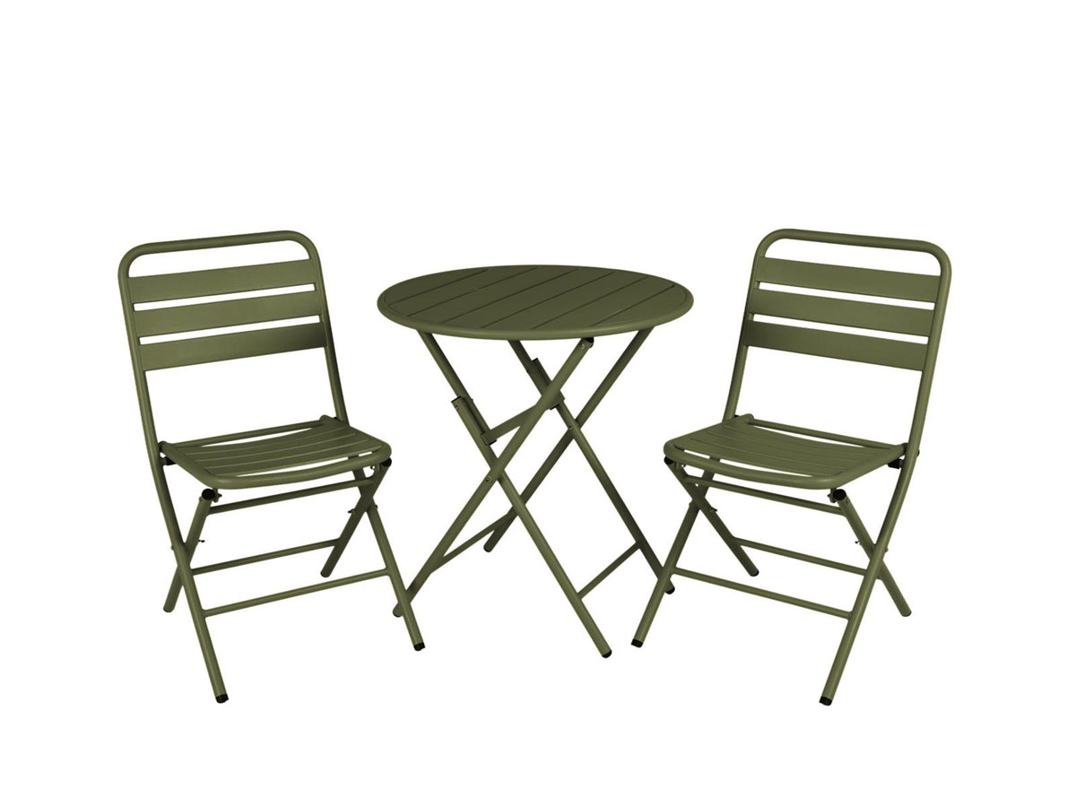 MaximaVida inklapbare ronde bistroset Max olijfgroen 70 cm- extra zware uitvoering