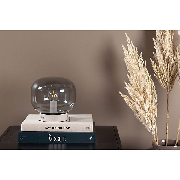 Lampe à poser en acier et verre Bollonelie