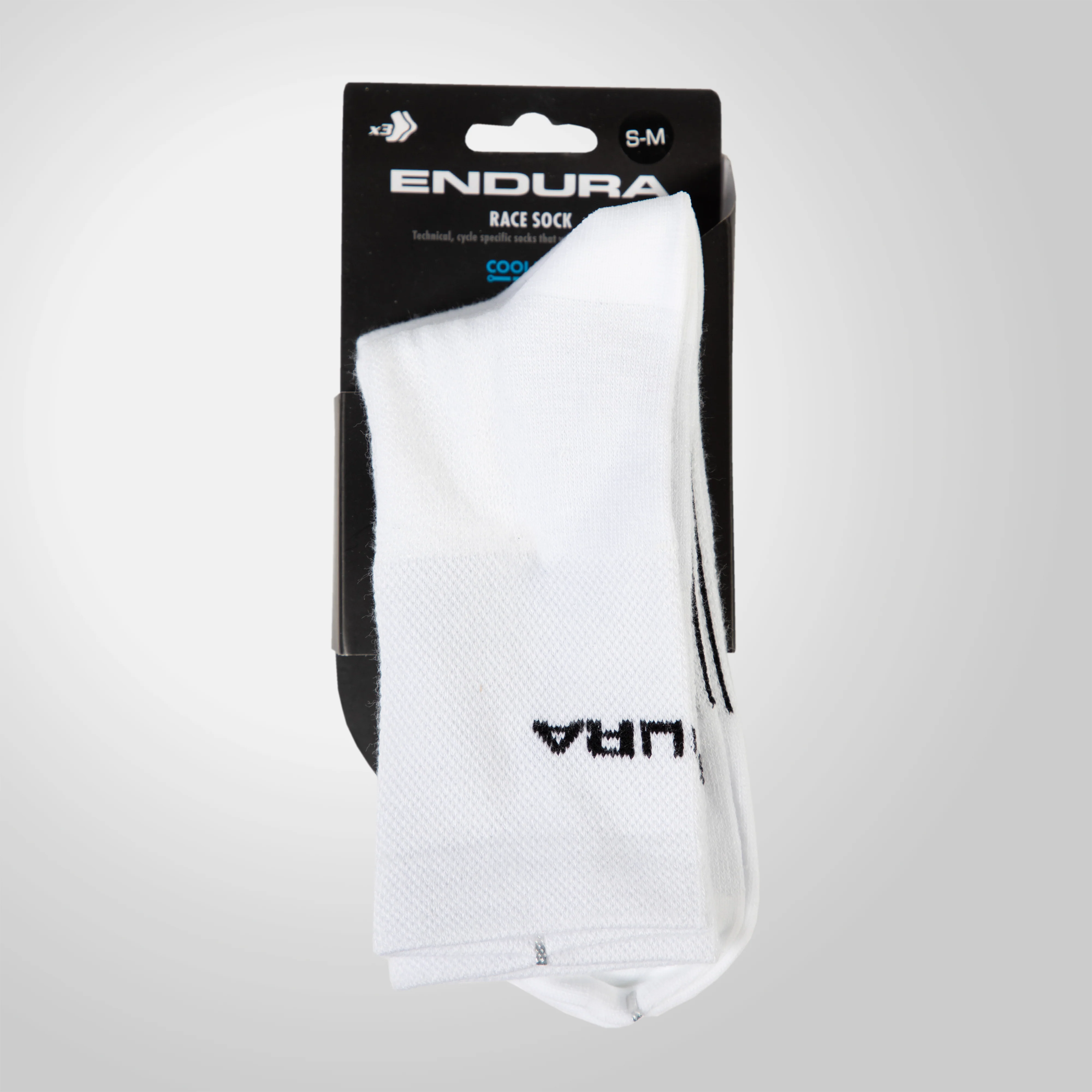 Coolmax® Race 3-Pack Socks - Mixed White