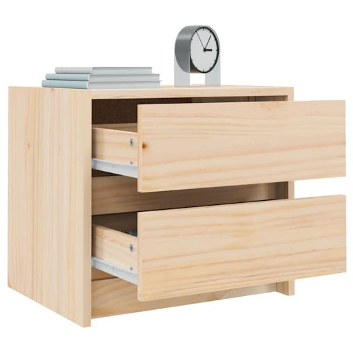 NNEVL Bedside Cabinet 40x31x35.5 cm Solid Wood Pine