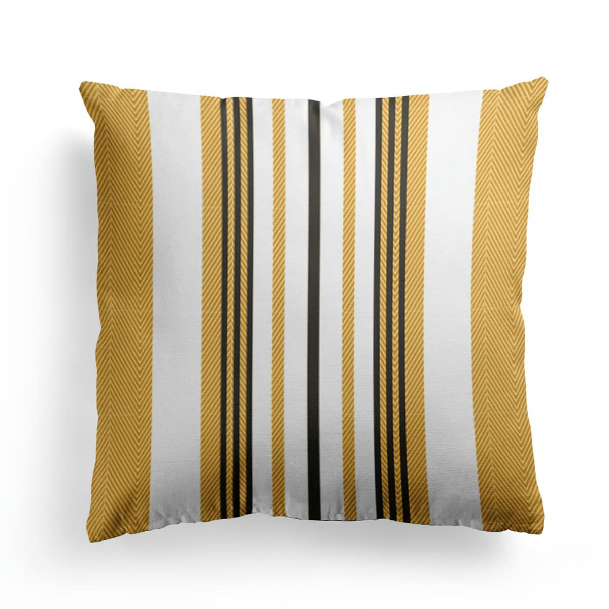 DONIBANE - Housse de coussin coton Jaune 40x40 cm