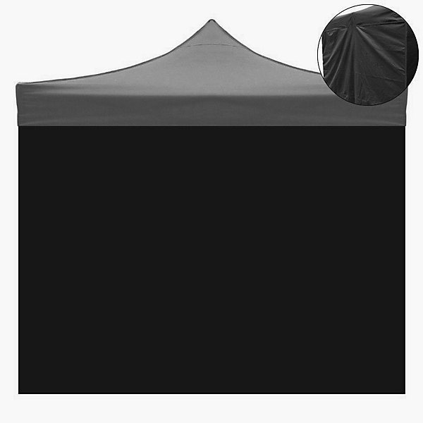 Feuille latérale de remplacement imperméable noire 3x2m pour tonnelle pliable