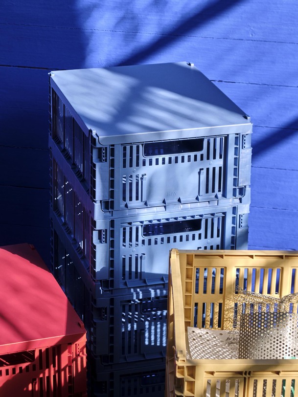Couvercle metal marine - hay colour crate - hay marine