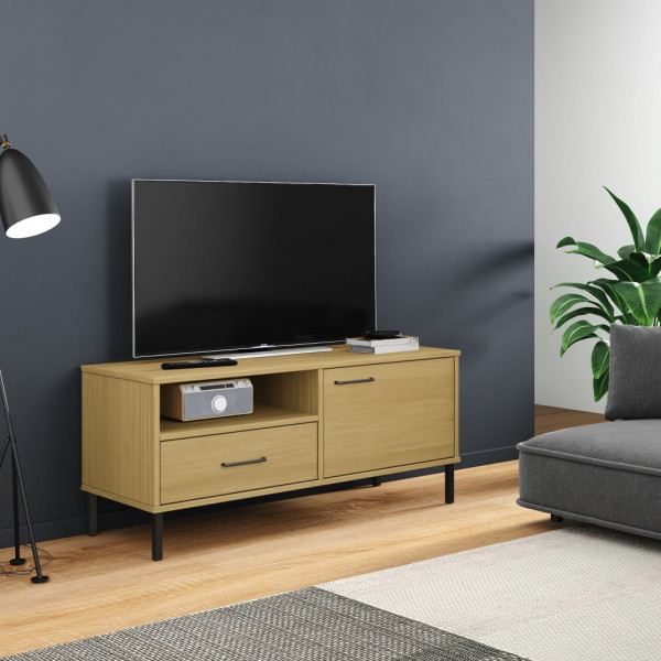 Szafka pod Telewizor Rtv Brąz Mat Szuflady Drzwiczki 106x40x46,5cm