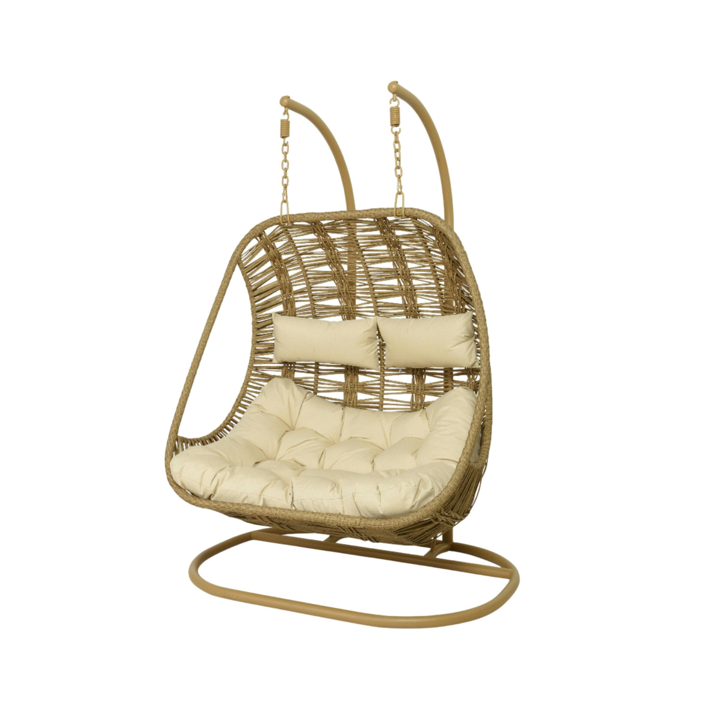 Fauteuil suspendu 2 places tressage serré finition naturelle SOUTH BEACH