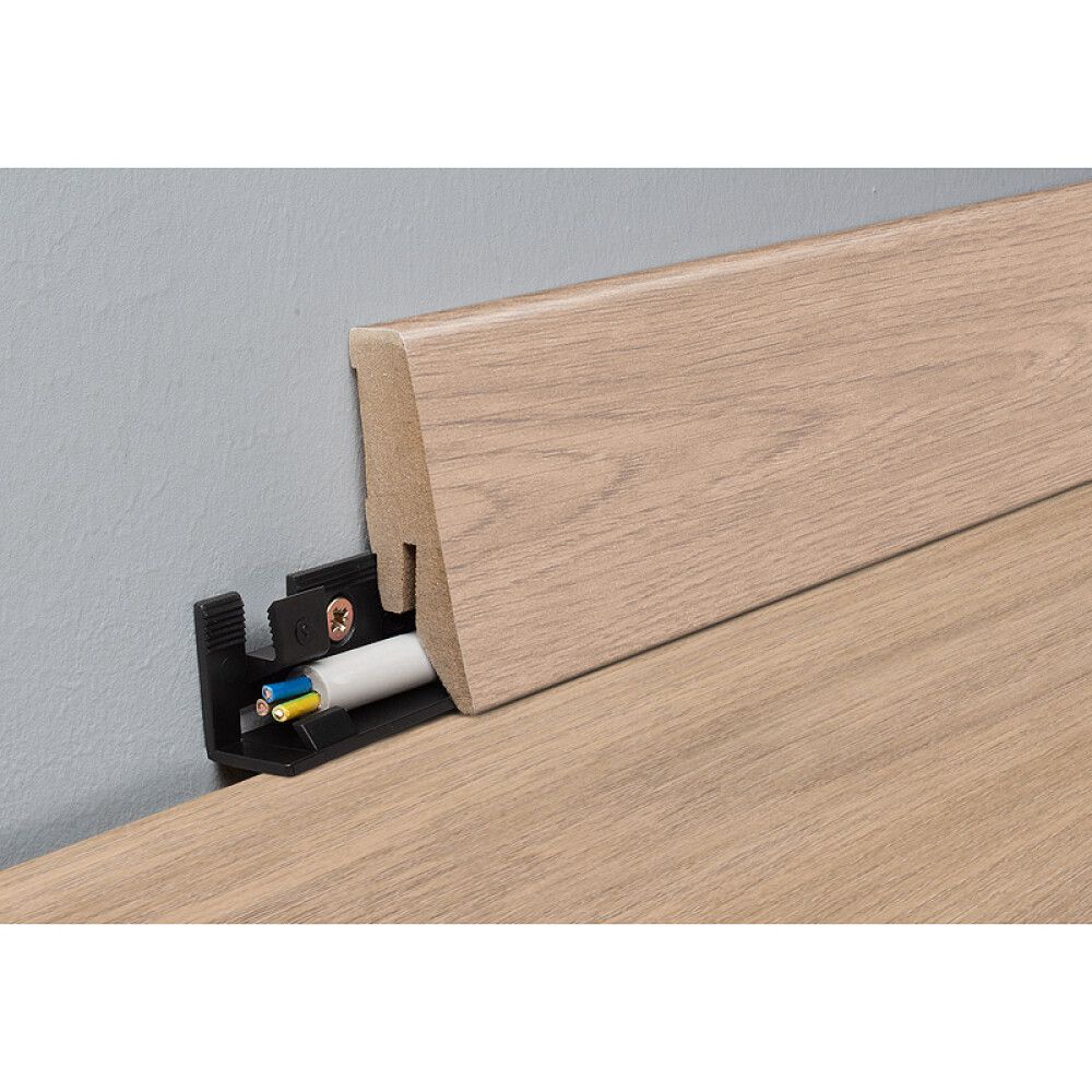GULVLIST MYSTYLE SPINDRIFT EIK MDF 2600X18X58MM