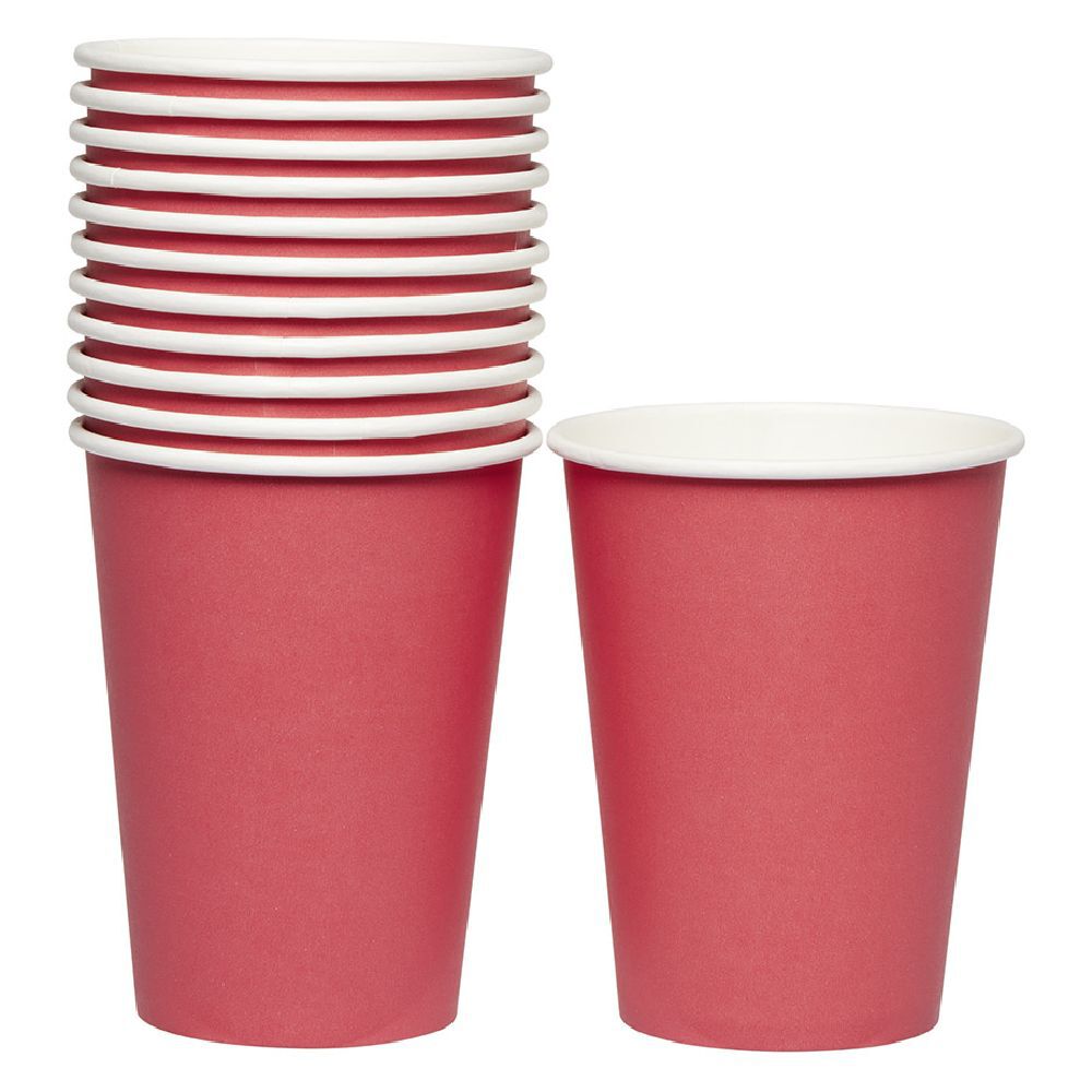 Gobelet en carton rouge 36 cl x12