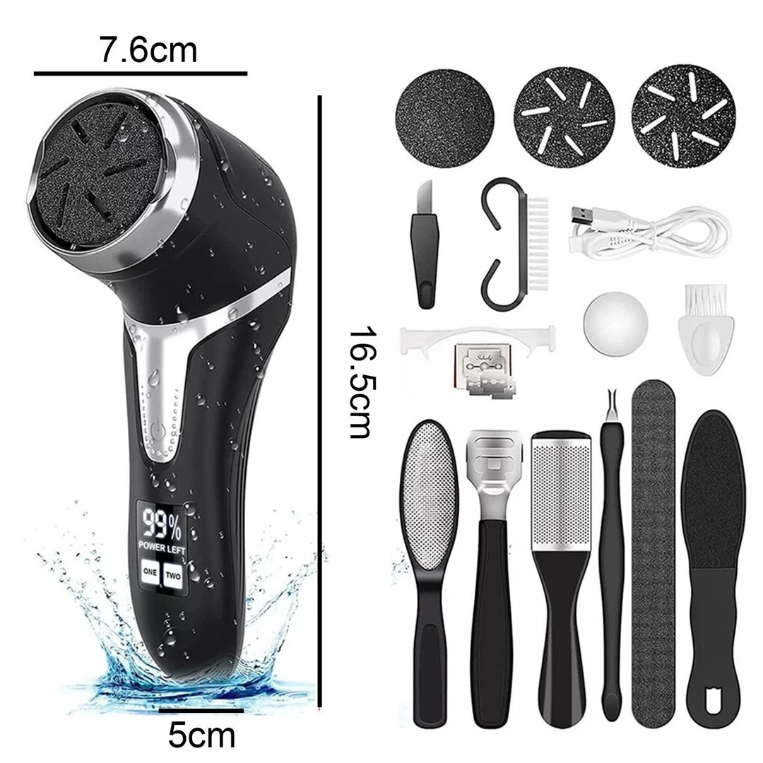 Nordara Rechargeable Waterproof Electric Foot File Pedicure Set