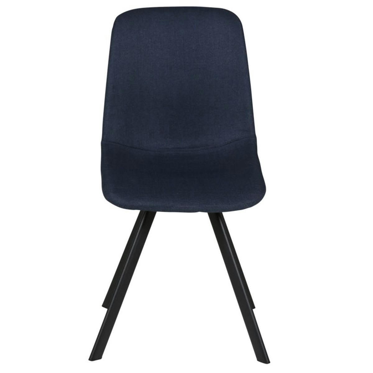 CARL - Chaise en tissu bleu