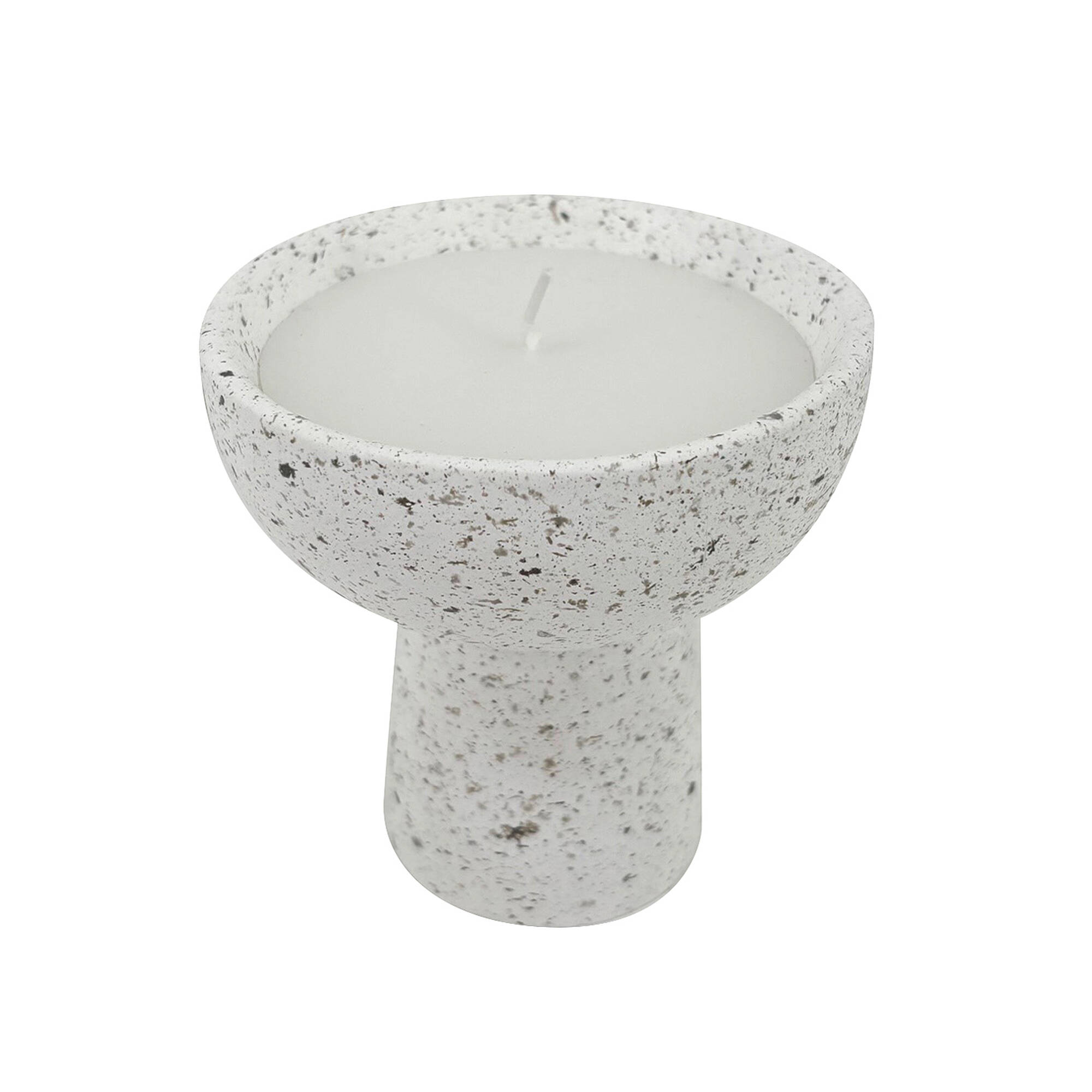 Bougie forme coupelle aspect pierre naturelle