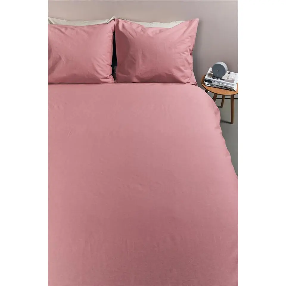Ambiante Cotton Uni dekbedovertrek - 260x200/220 - Roze
