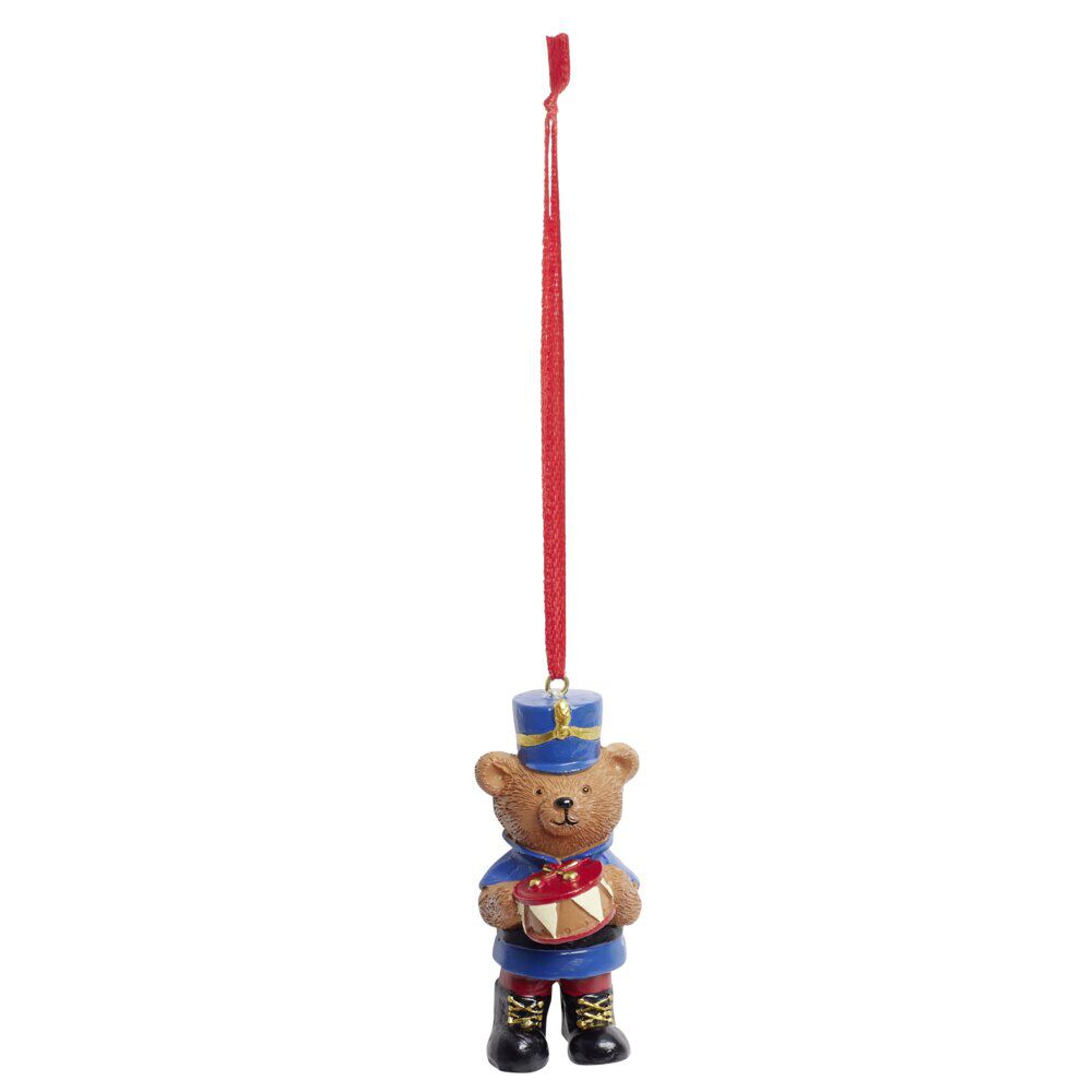 Décoration de No&euml;l ourson à suspendre polyrésine H7cm (3 modèles)