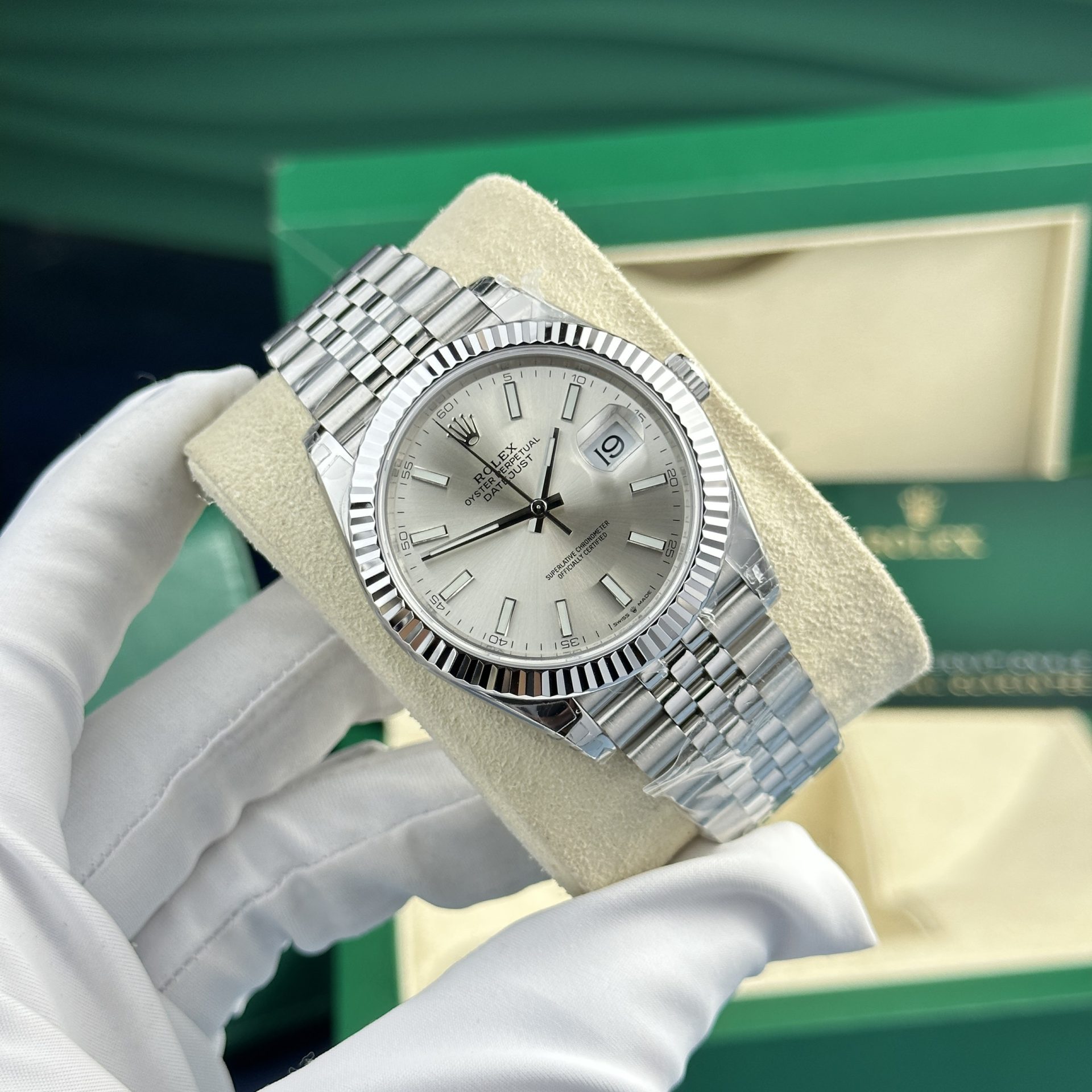 Rolex Datejust 126334 904L Steel Silver Dial 41mm Jub Super Clone