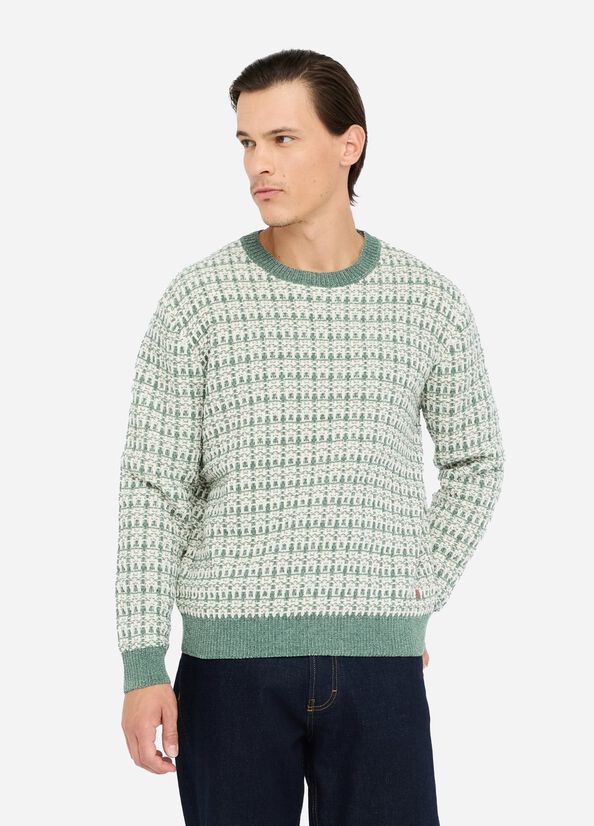 Maglia jacquard in ciniglia