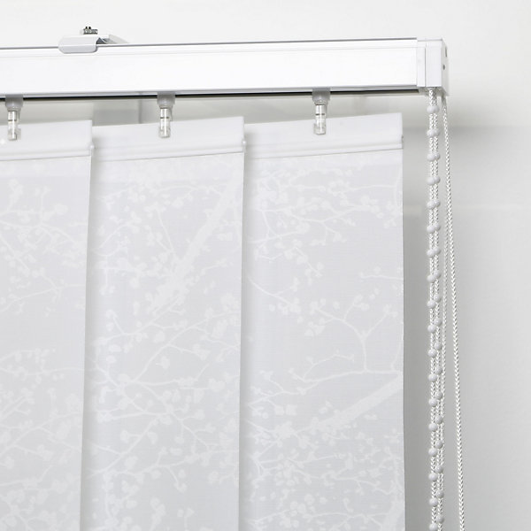 5 lamelles verticales orientables 89mm pour store californien motif arbre sans chaînette H.260cm, Madeco