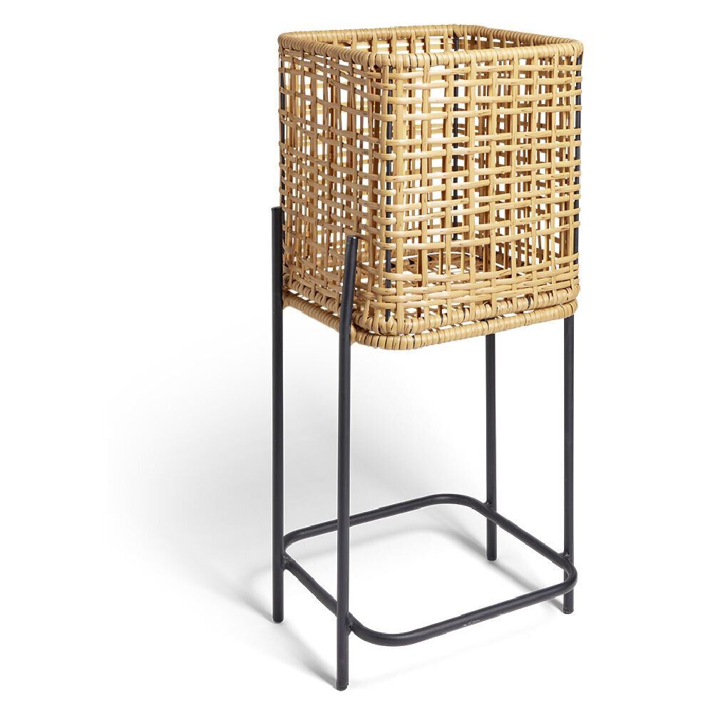 Porte plante osier métal Bali 32x29xH71cm