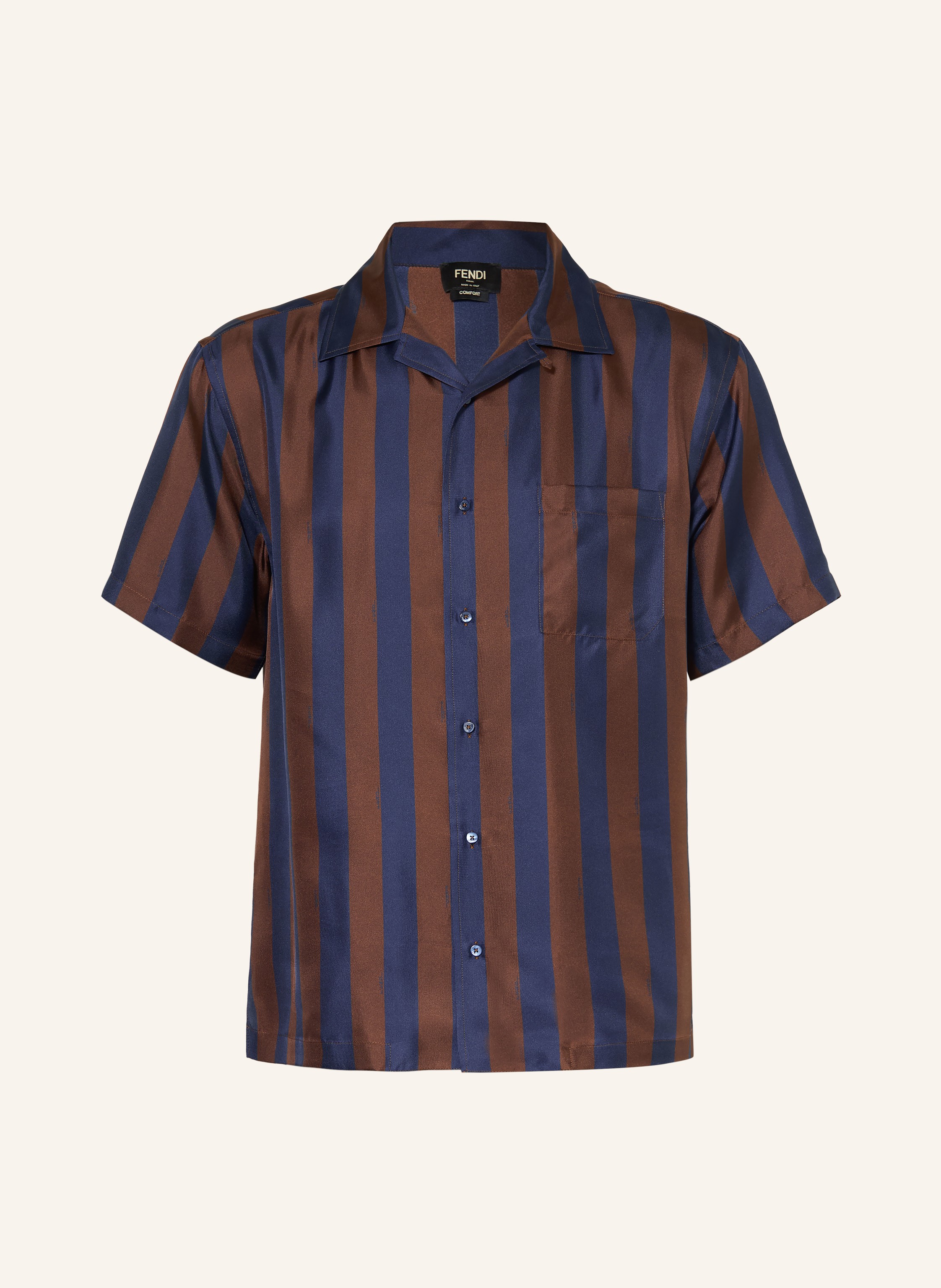FENDI Resorthemd Comfort Fit aus Seide