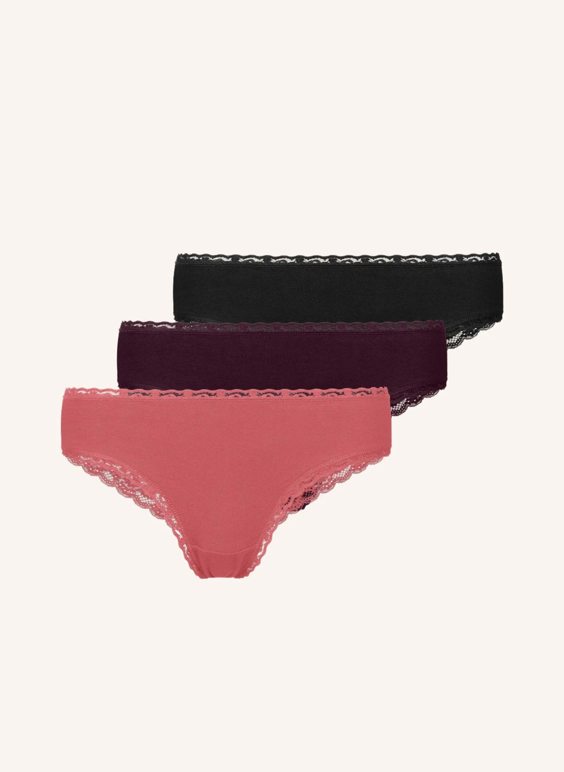 SNOCKS 3er-Pack Brazilian Slips mit Spitze