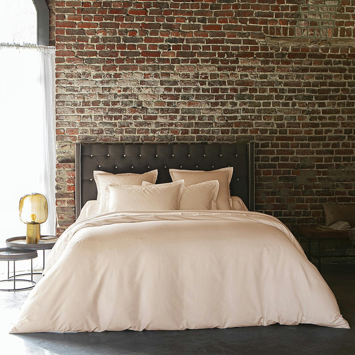 ECLAT - Housse de couette coton poudre 200x200 cm