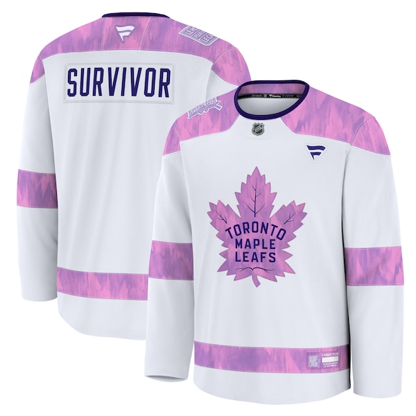 Toronto Maple Leafs  Hockey Fights Cancer Practice Jersey - White