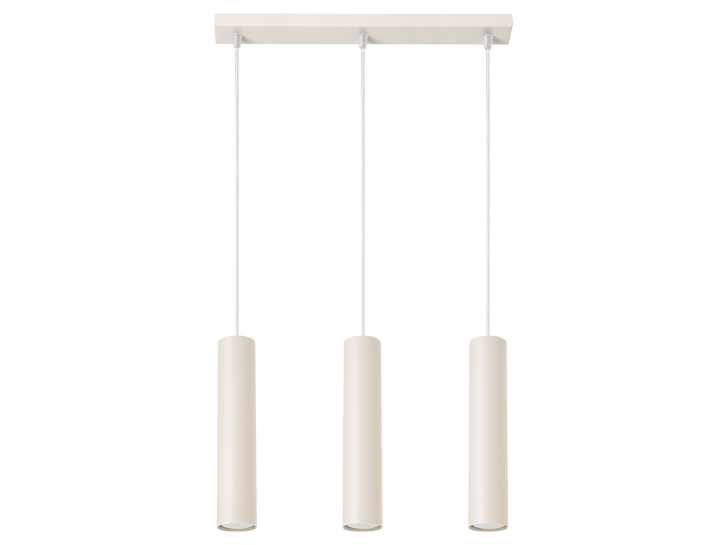 Lampa wisząca Lagos 3-punktowa stalowa 98 cm beżowa