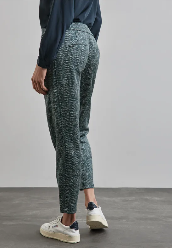 Bedruckte Velours Hose