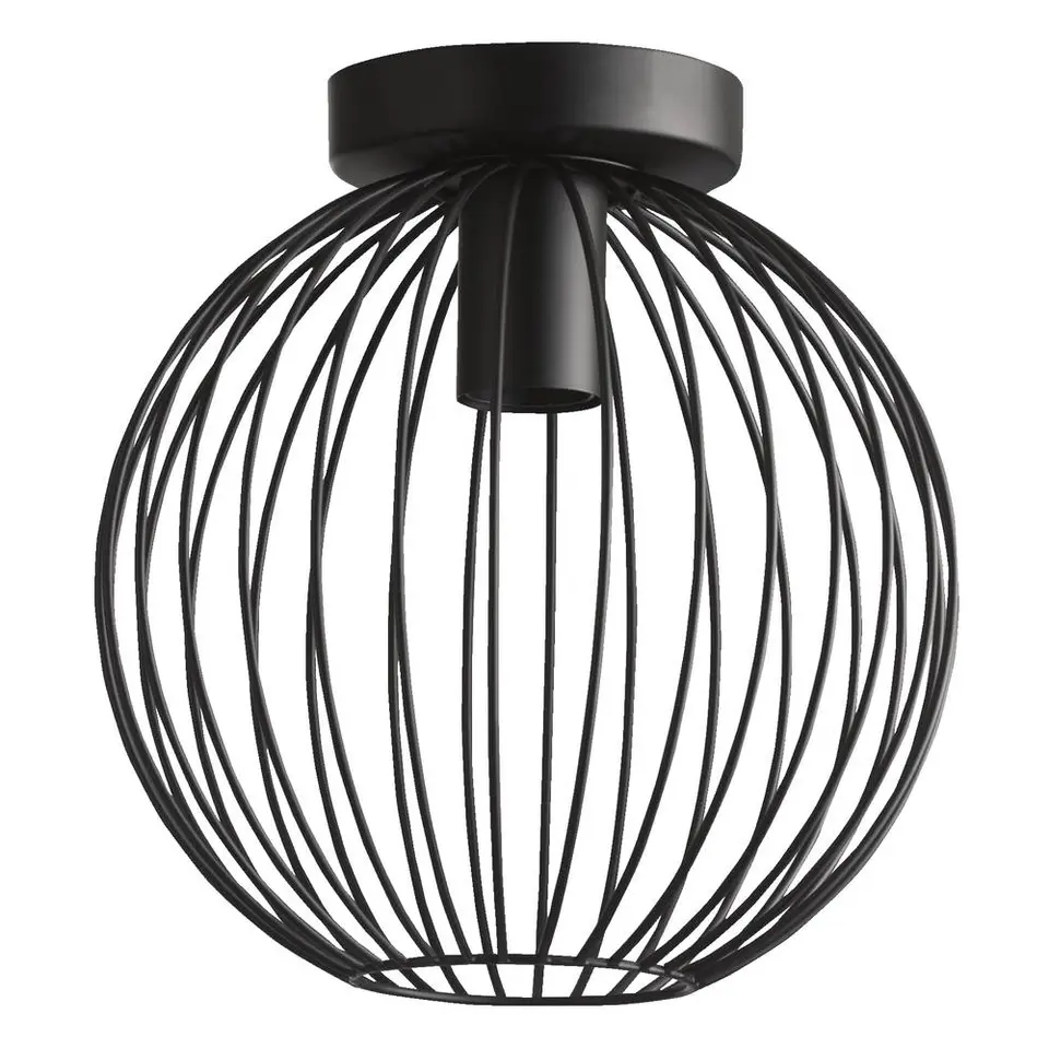 Plafondlamp Xavier - zwart - 25,5x&Oslash;25 cm