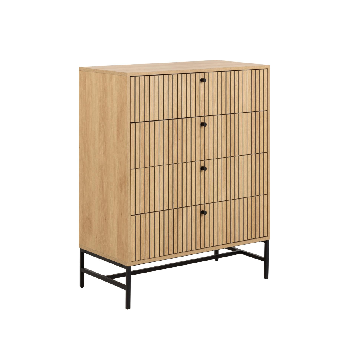 Rebellenclub Dressoir Risley - 81 x 100 cm - Licht Eiken