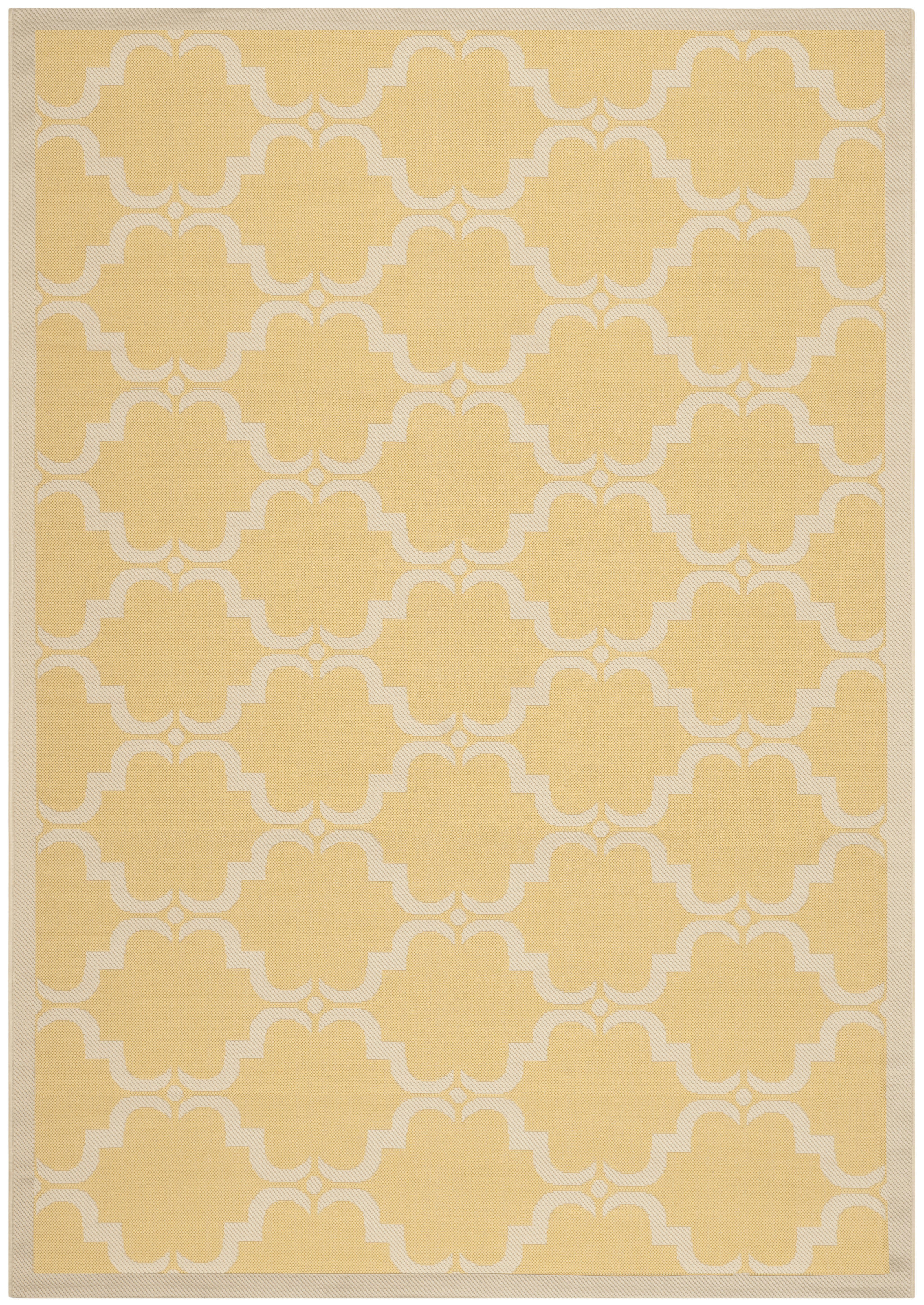COURTYARD - Tapis interieur & exterieur en jaune & beige, 201 x 290 cm