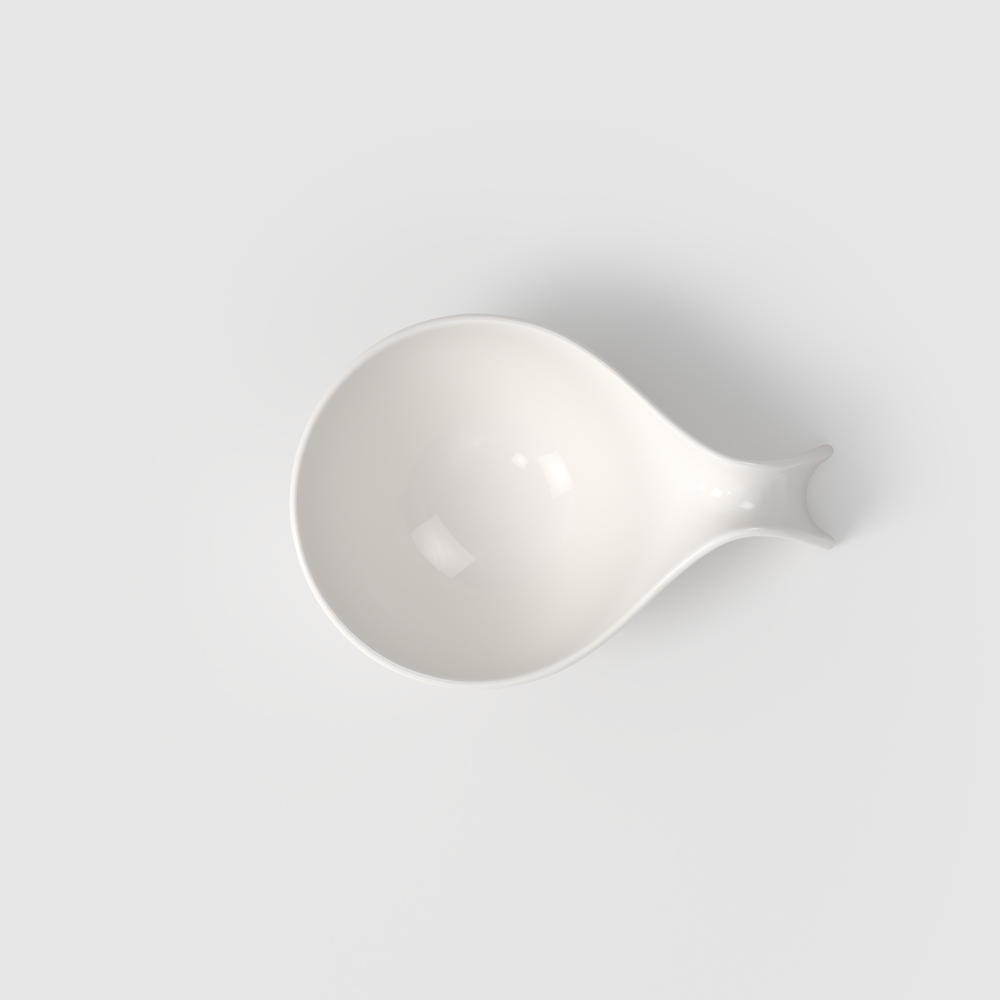 Flow Cereal bowl - White, 14.3 oz, Premium Porcelain