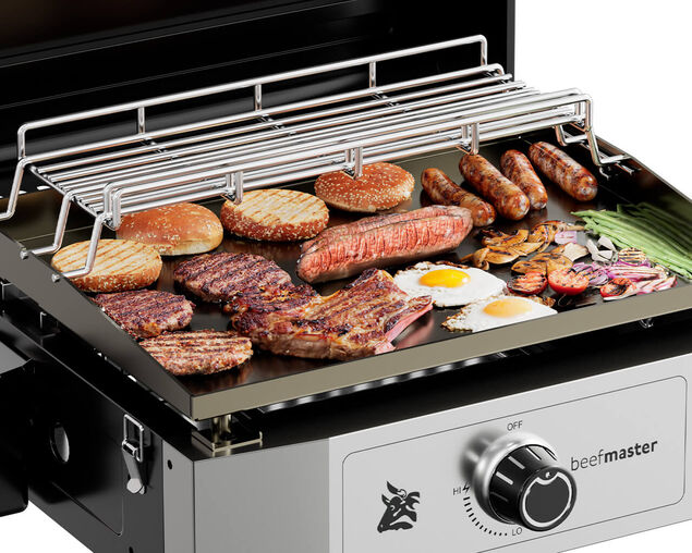Beefmaster Griddle 1 Burner Flat Top Portable BBQ With Flame Failure