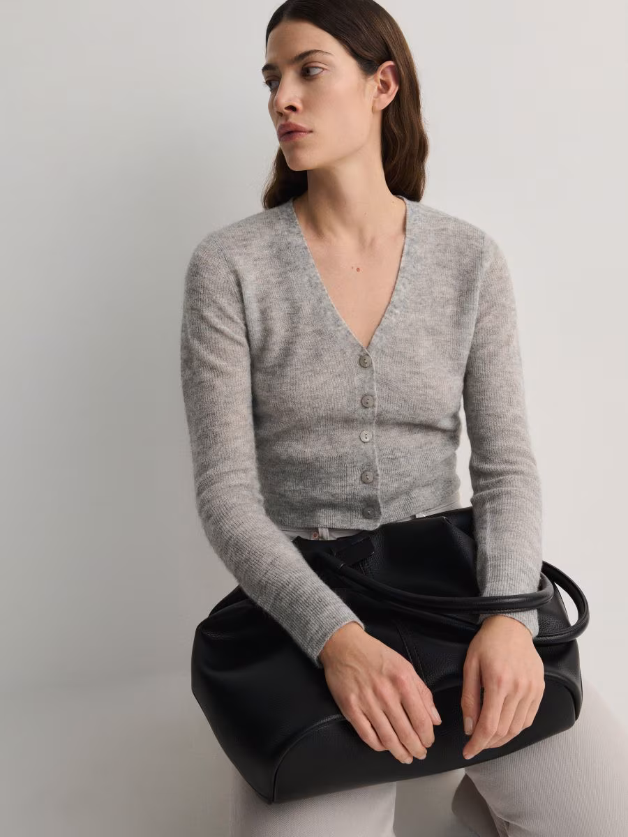 Button Down Cropped Jumper