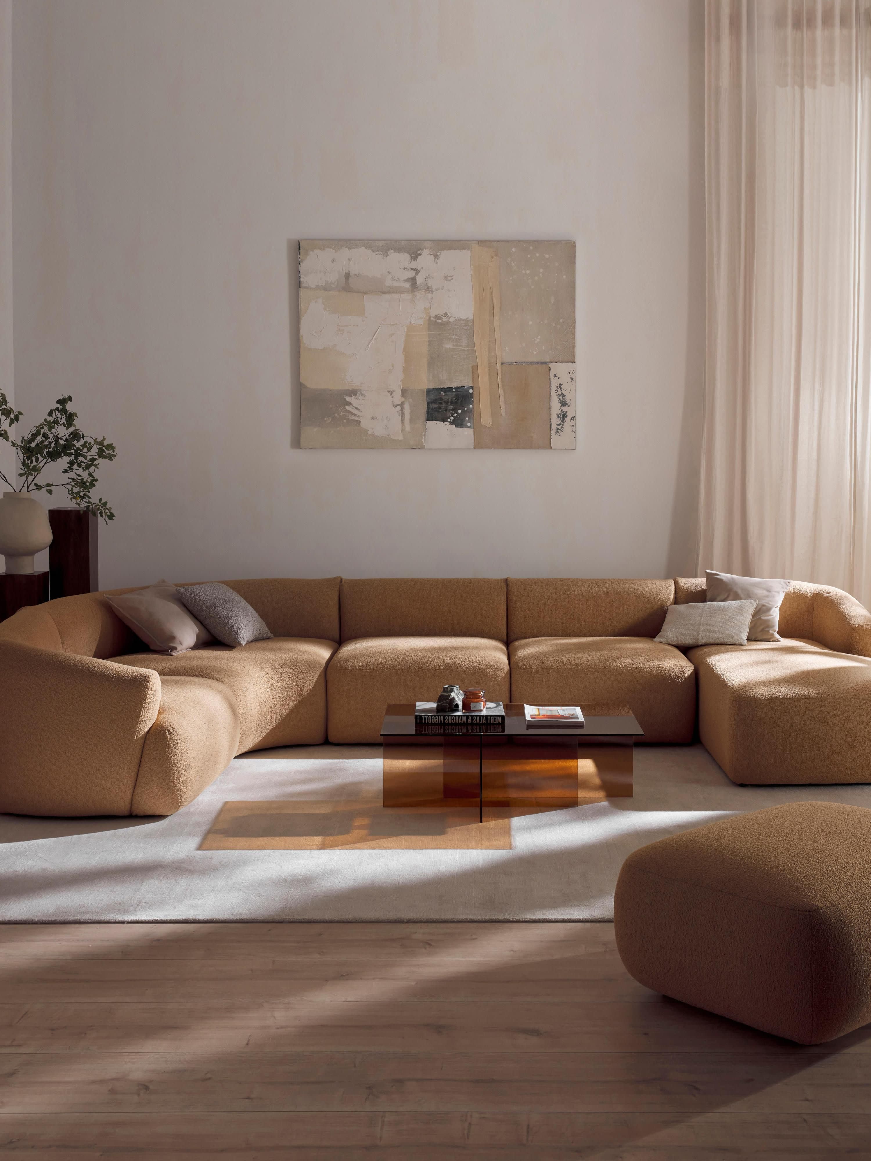 Modulares XL Bouclé-Sofa Sofia