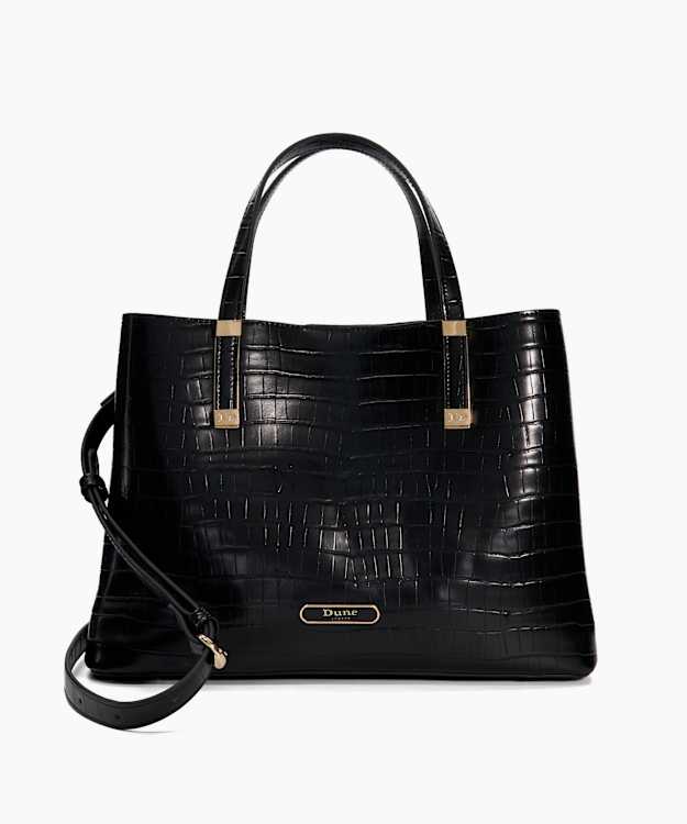 Dorry Black - Textured Shoulder Bag