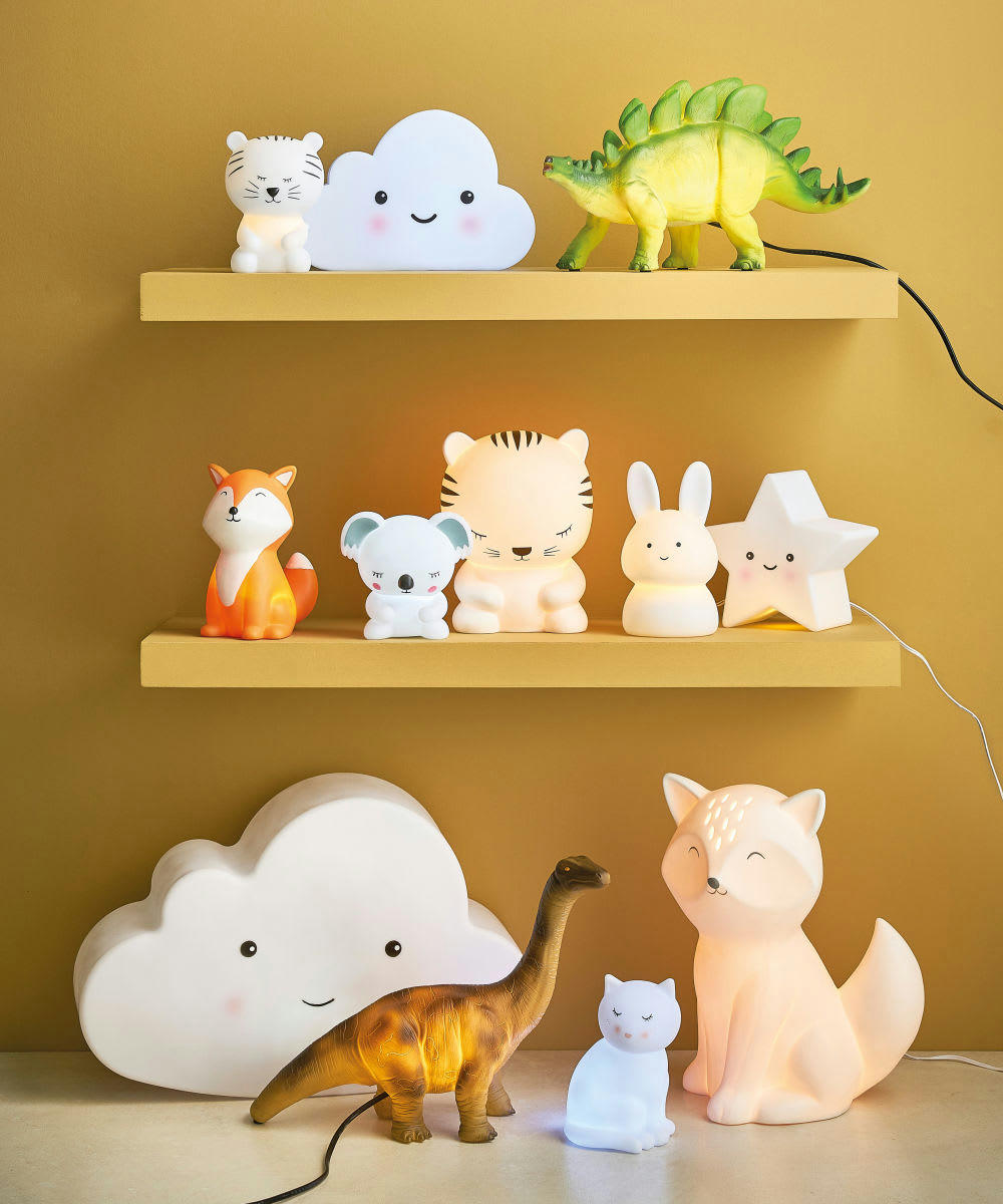 MANI - Lampe en céramique tigre blanche et noire H14