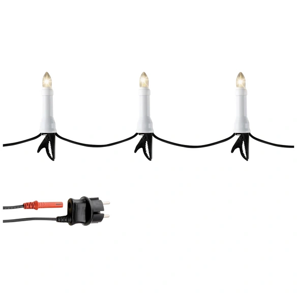 LED-Weihnachtsbaumkerzen, 30 Lichter, warmweiß