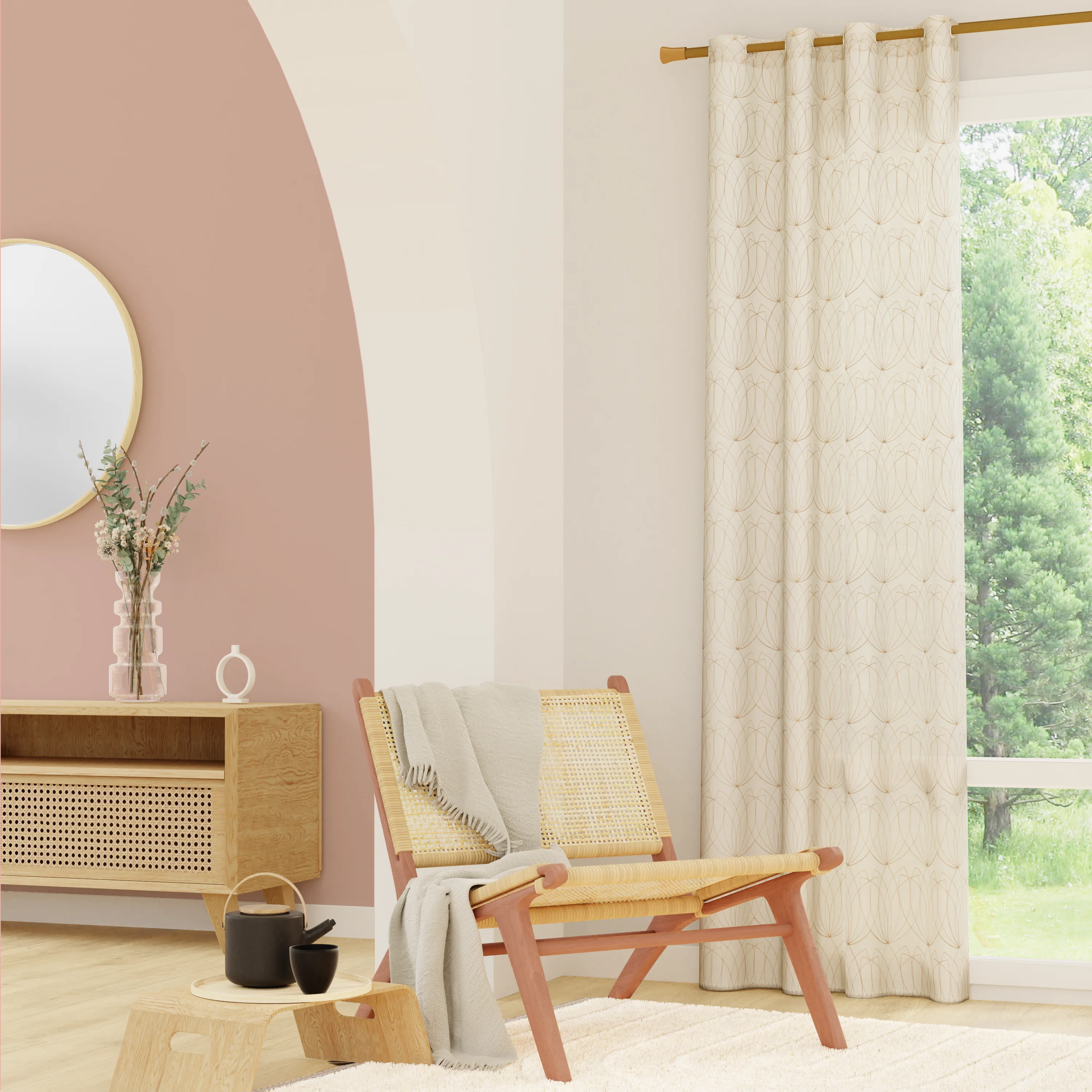 Voilage NYMPHEA coloris naturel 140 x 240 cm