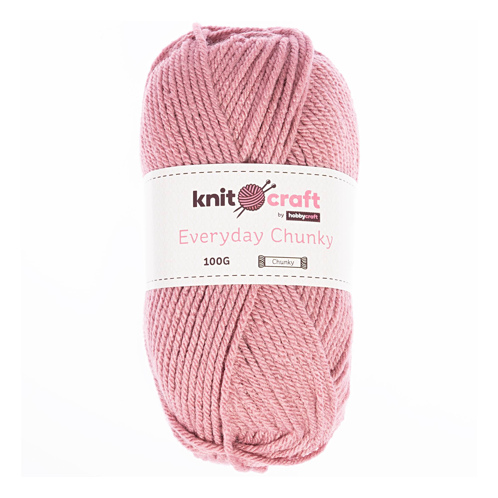 Knitcraft Pink Everyday Chunky Yarn 100g