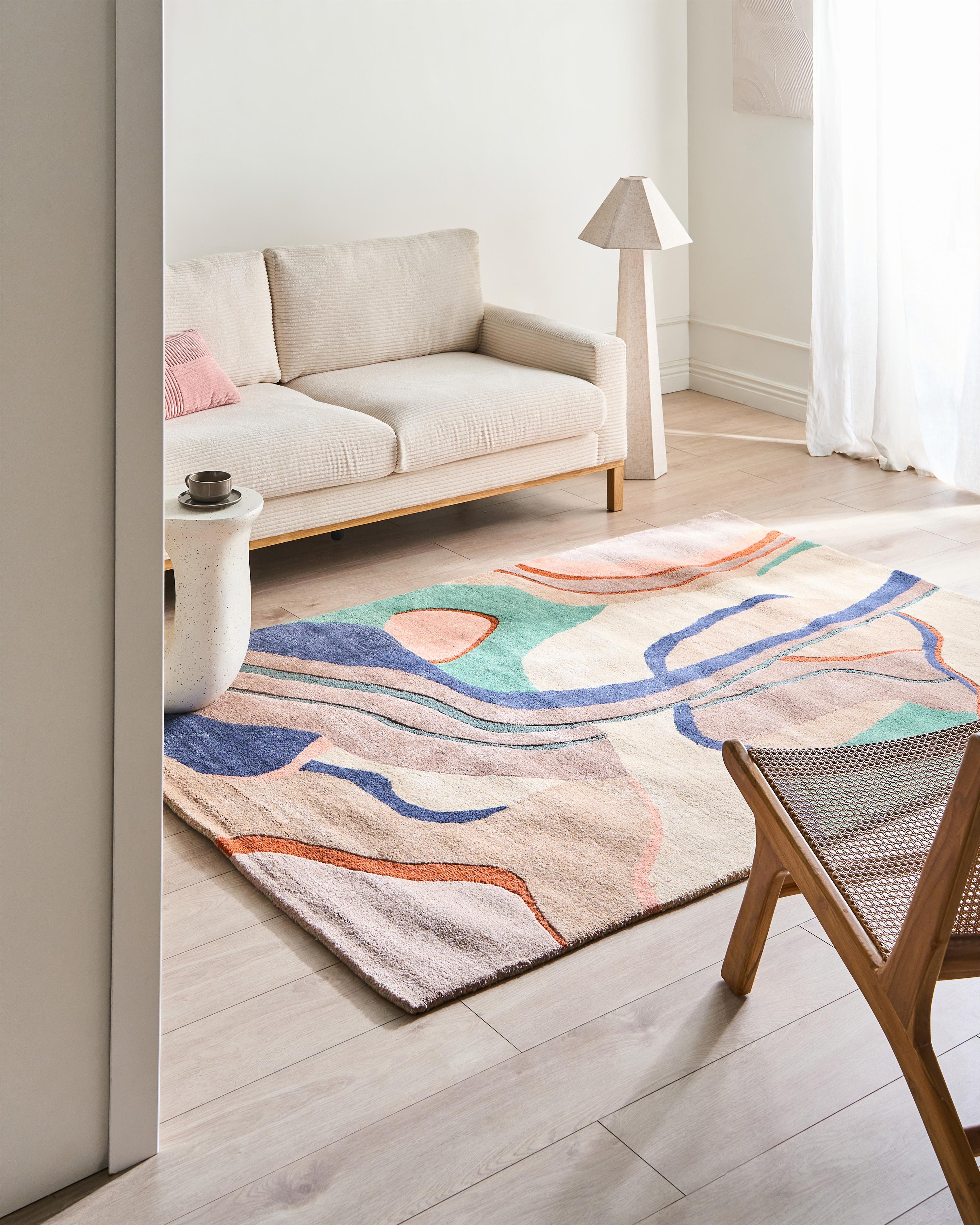 Rug ALMORA Multicolour 160 x 230 cm Viscose