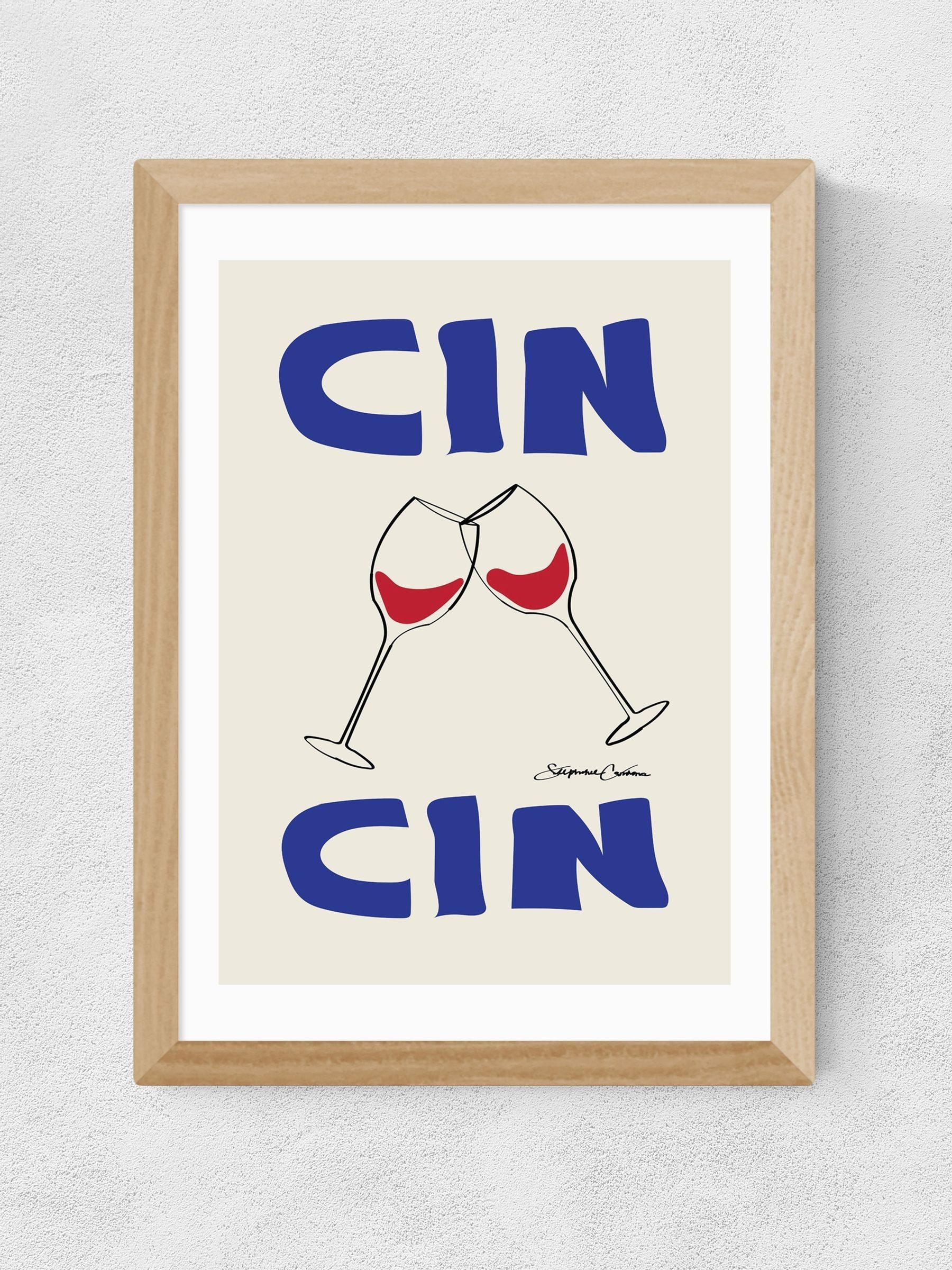 East End Prints Oak Cin Cin Wall Art Print by Stephie Cardona