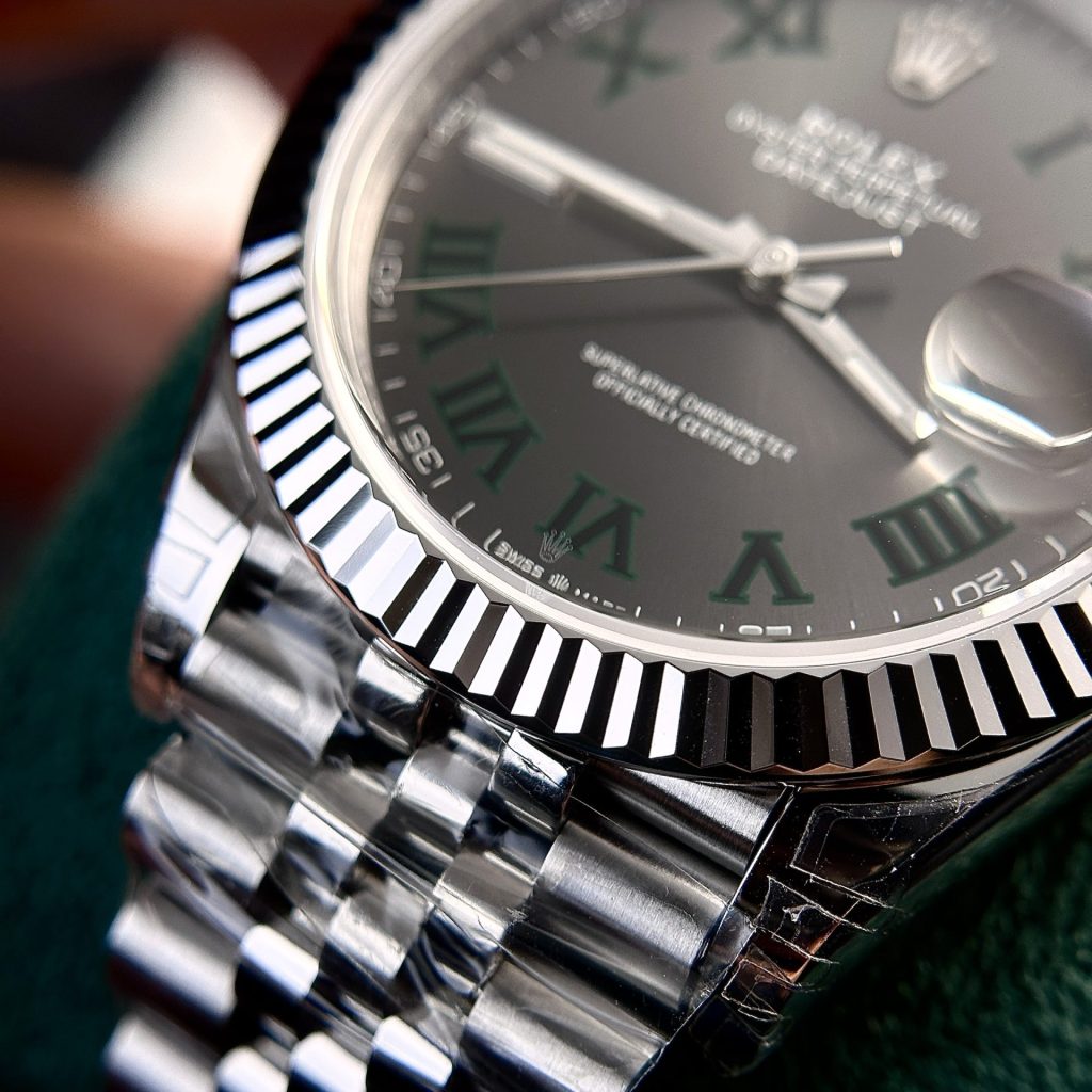 Rolex Datejust 126334 904L Steel Wimbledon Grey Dial 41mm Jub Super Clone