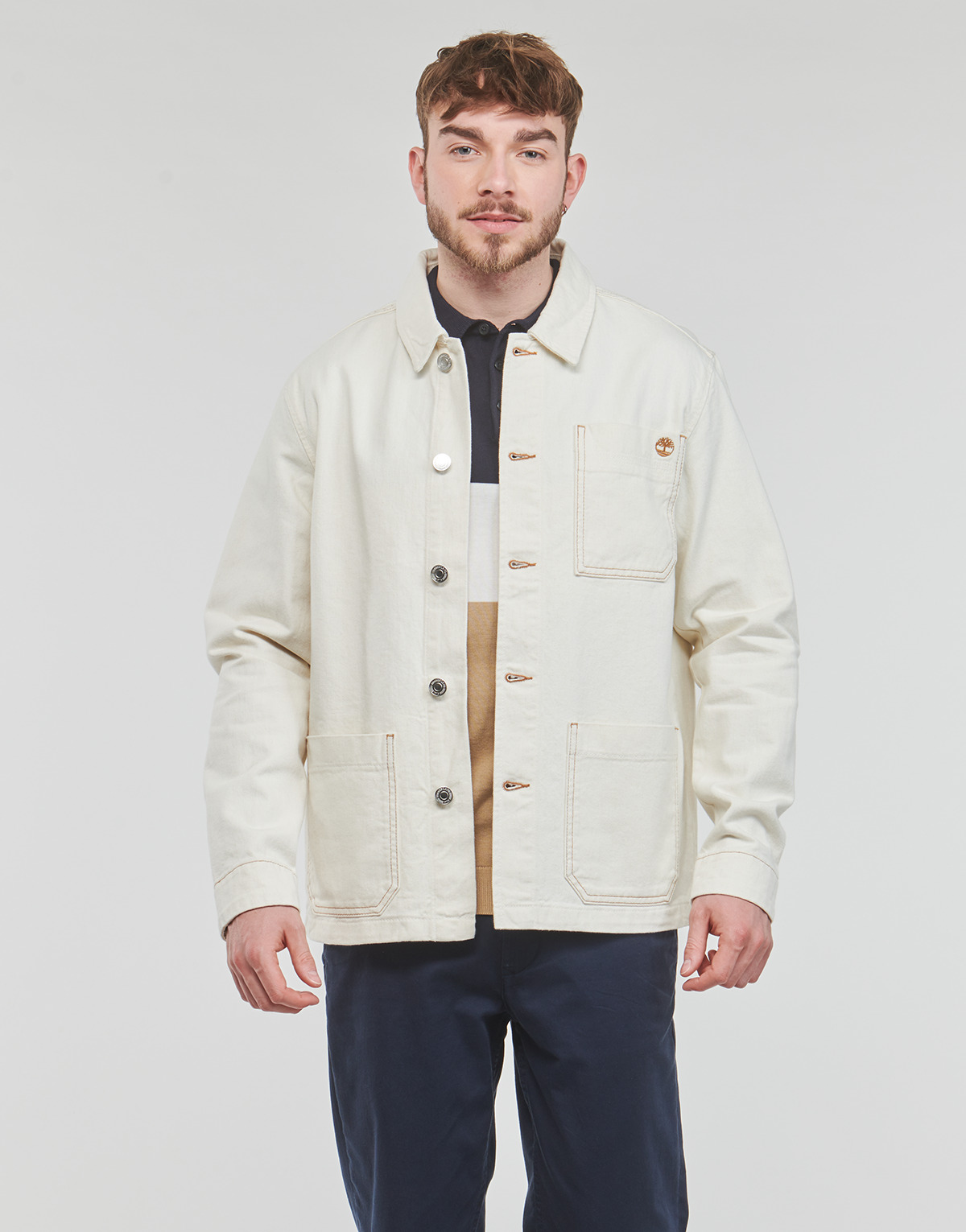 Timberland - Work For The Future - Cotton Hemp Denim Chore Jacket - White