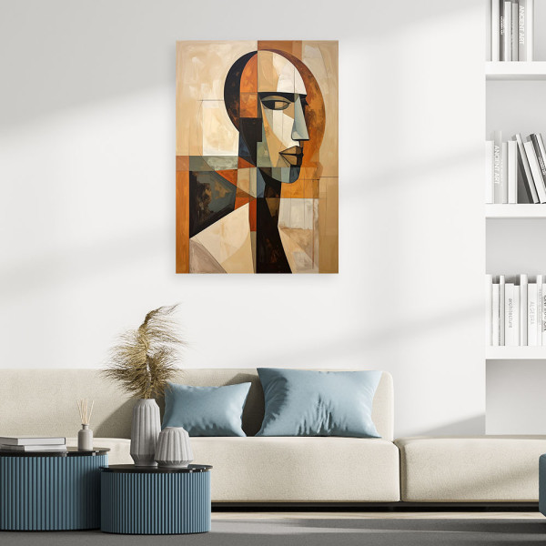 Obraz do salonu sypialni, Abstrakcyjna Sztuka Portret Mężczyzny 20x30