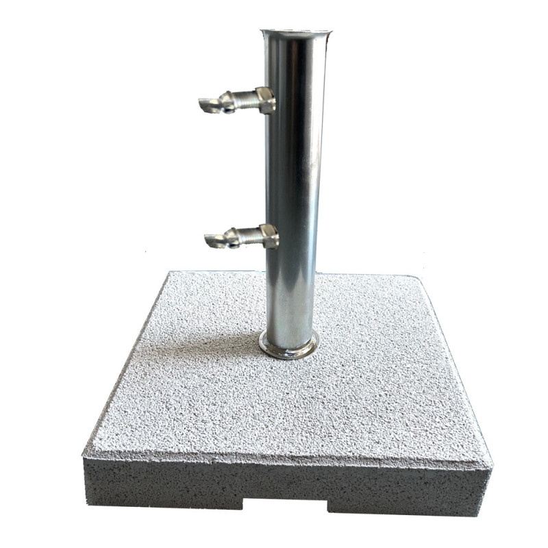 Pied de parasol en béton blanc 20 kg
