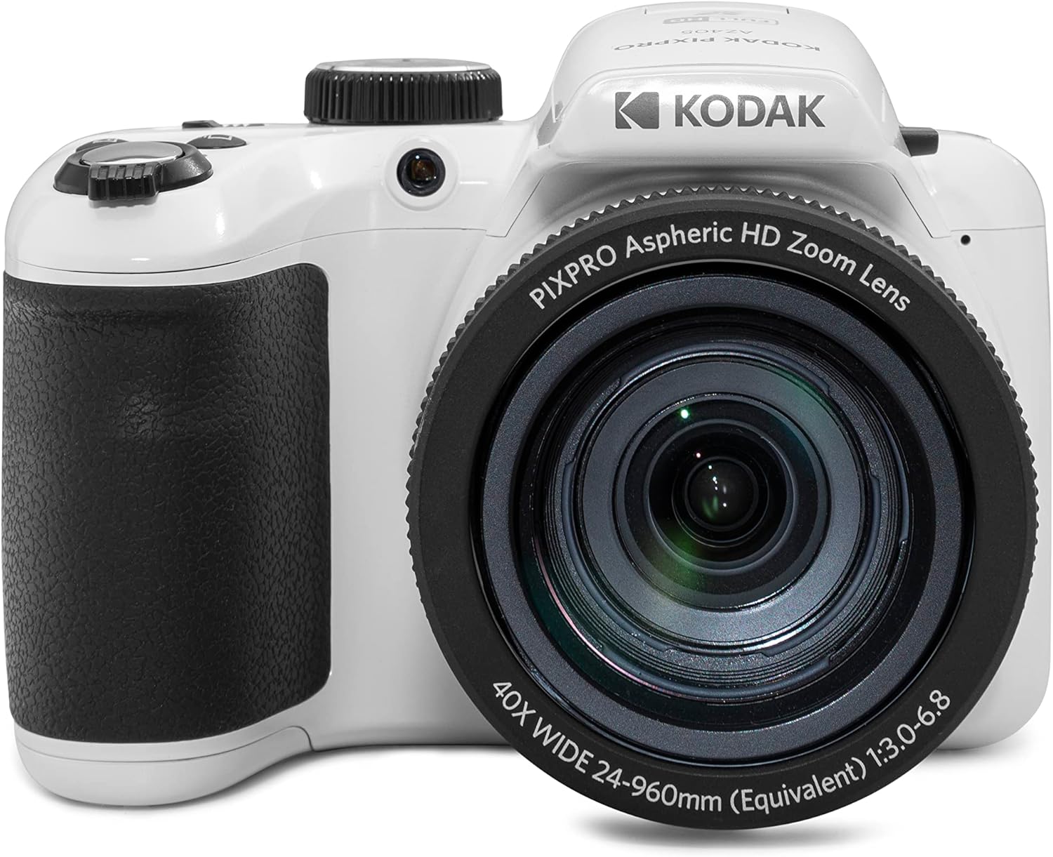 Kodak PIXPRO AZ405-WH 20MP Digital Camera 40X Optical Zoom 24mm Wide Angle Lens Optical Image Stabilization 1080P Full HD Video 3 LCD Vlogging Camera (White)  Full Frame