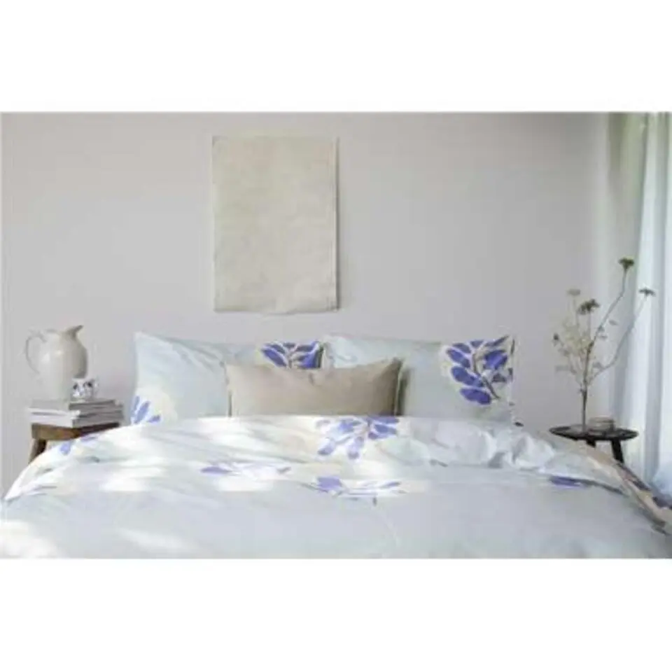 Walra - Dekbedovertrek Remade Romantic Leaves - 200x220 cm - Blauw