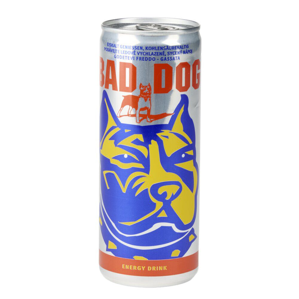 Boisson énergisante energy drink taurine Bad Dog canette 250ml