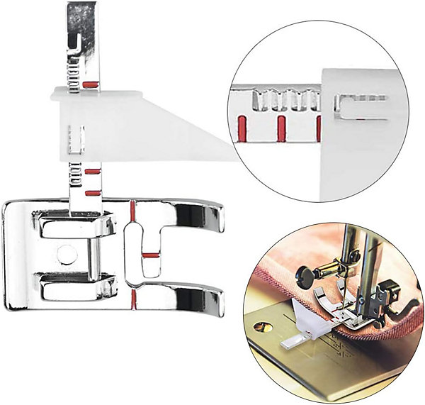 BASHLWUA Presseur Réglable, Pied Presseur, Pied De Biche Guide Couture, Pied-de-biche Réglable, Pied De Biche Guide Couture, Pied