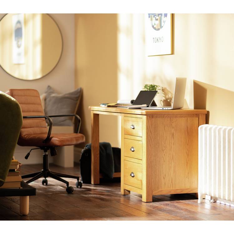 Habitat Alvar Faux Leather Office Chair - Tan