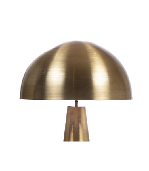 Lampe à poser champignon - Métal doré brossé - 95 x 51 cm - Doré